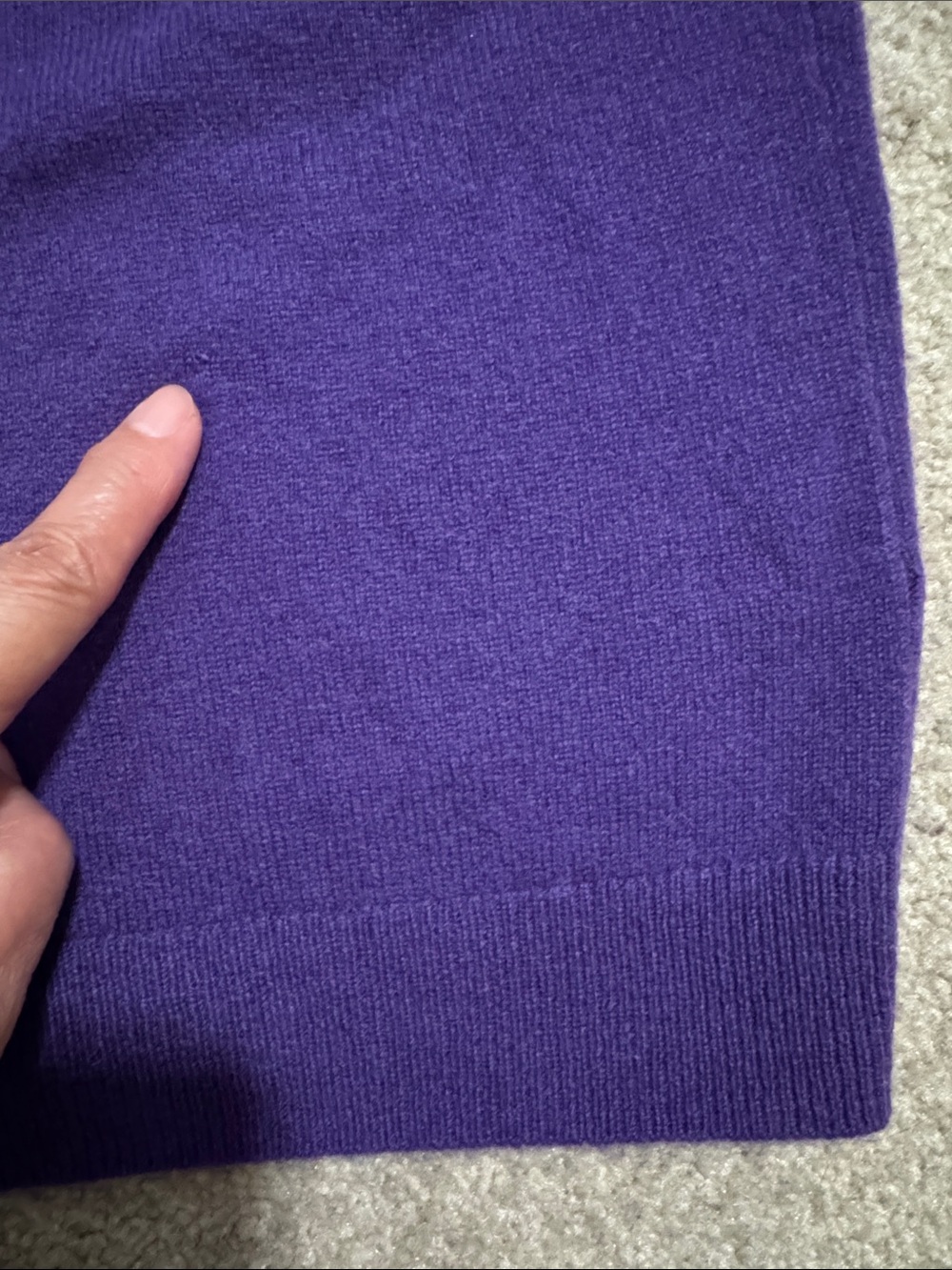 Talbots Plus Pure Cashmere V Neck Pullover Sweater Purple Relaxed Fit Luxury-2X - Picture 9 of 9